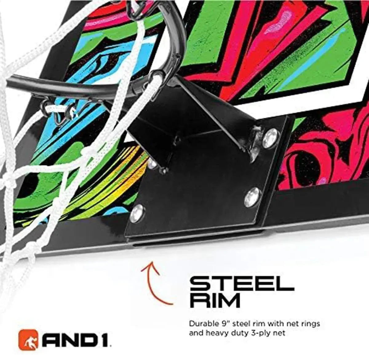 over the Door Mini Basketball Hoop, 18"X12" Shatterproof Backboard, Indoor Basketball for Kids and Adults