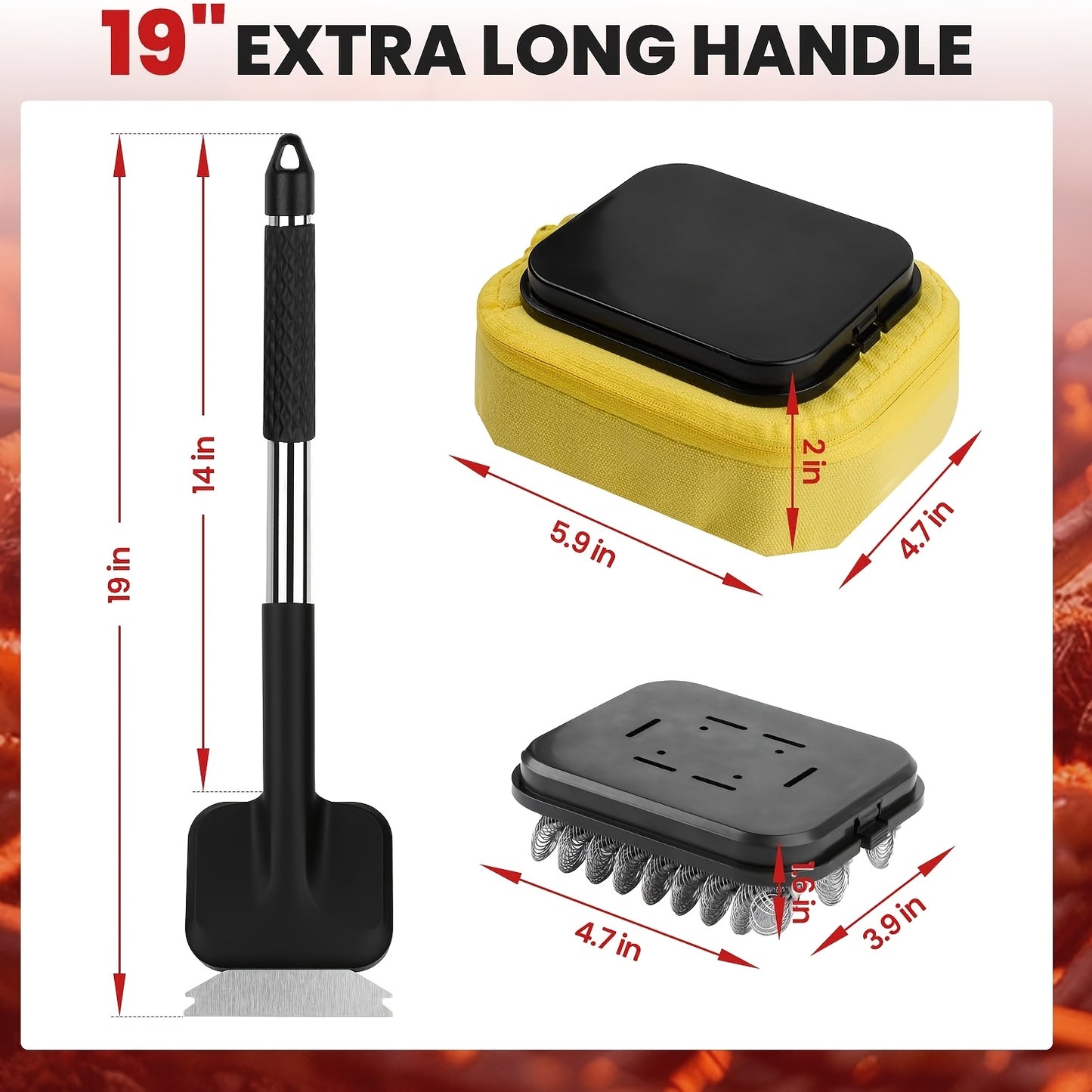 3in1 Grilling Brush And Scraper