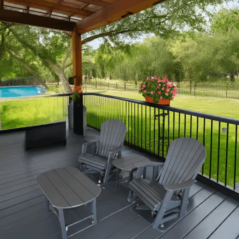 4 pc Glider Adirondack Chair and Table Set Dutch Country Patio, LLC