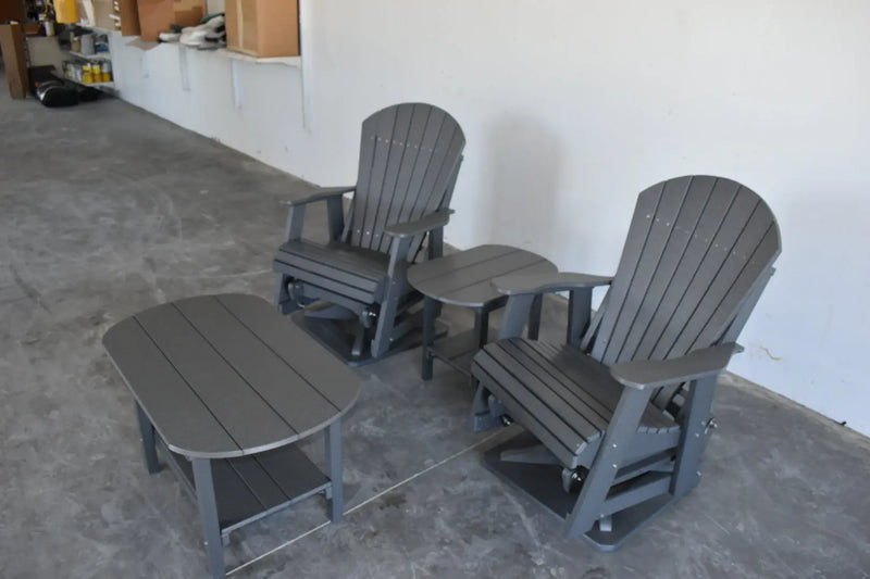 4 pc Glider Adirondack Chair and Table Set Dutch Country Patio, LLC