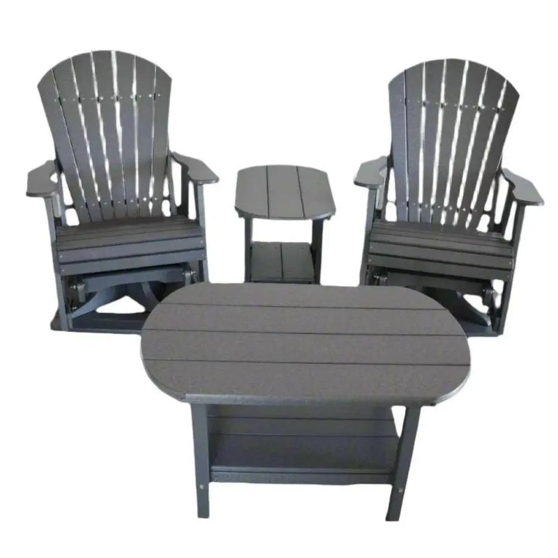 4 pc Glider Adirondack Chair and Table Set Dutch Country Patio, LLC