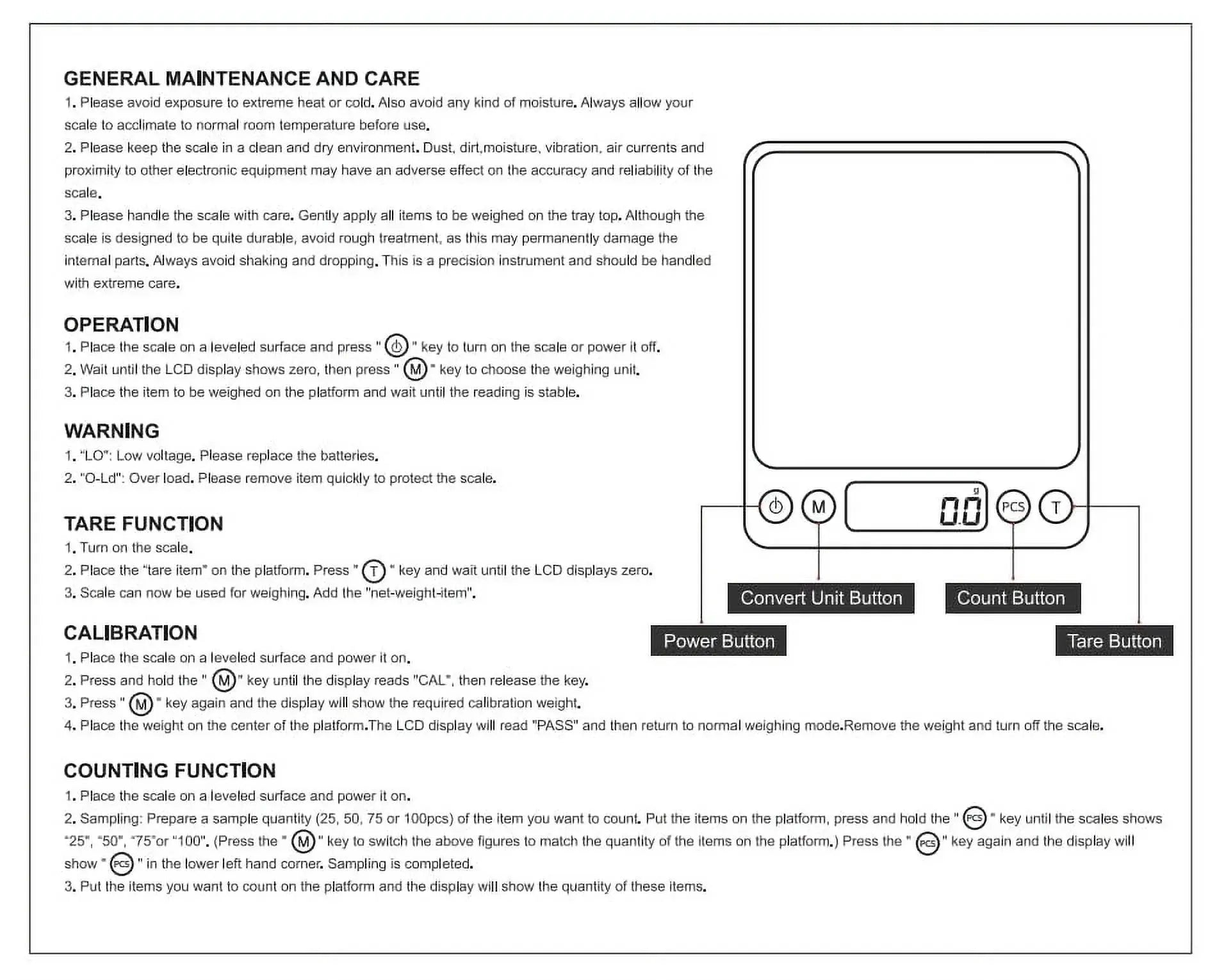 Food Scale with Grams and Oz, Multifunction Kitchen Scale for Food - Small Kitchen Appliances