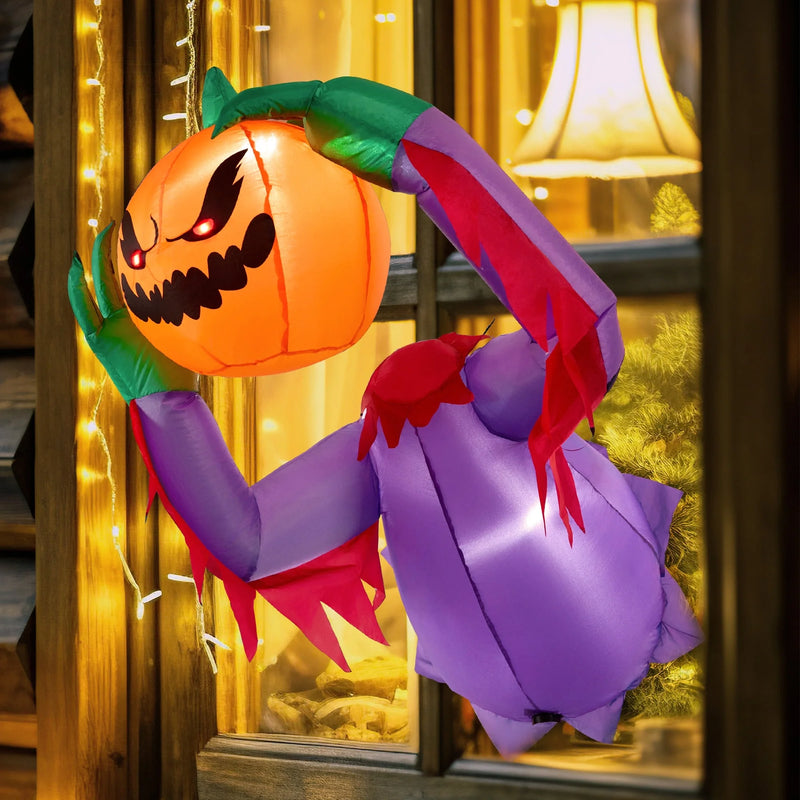Spook Up Your Halloween! 🎃👻 Get 2 Inflatable Window Ghosts That Fly Out to Haunt Your Yard! Perfect for Outdoor Decoration! 🌙✨
