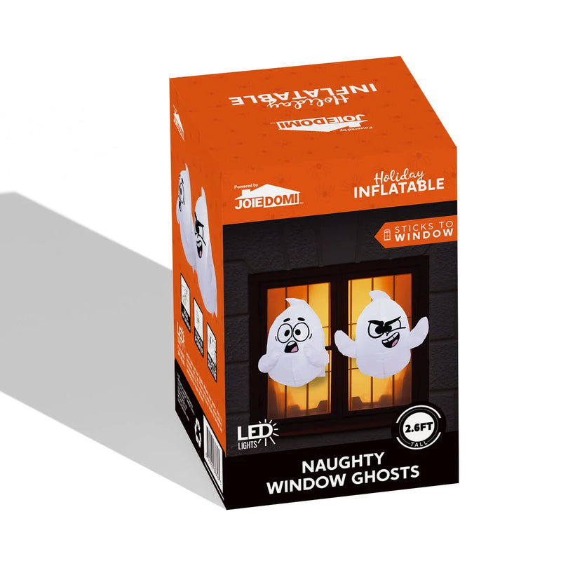 Spook Up Your Halloween! 🎃👻 Get 2 Inflatable Window Ghosts That Fly Out to Haunt Your Yard! Perfect for Outdoor Decoration! 🌙✨