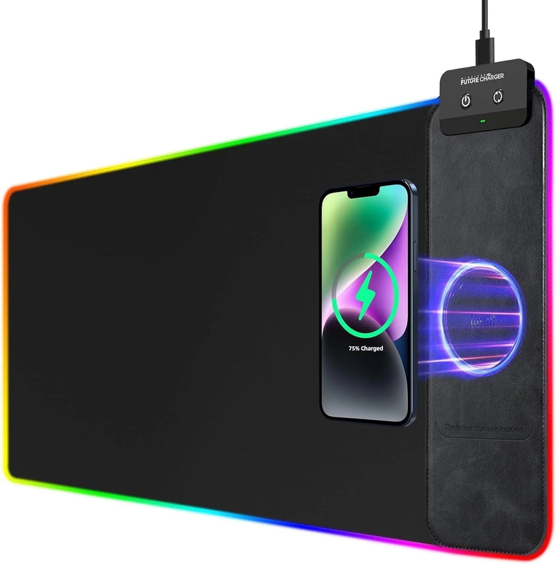 Mouse Pad of Power: The RGB Light Show that Charges Your Mouse While You Pretend to Work!