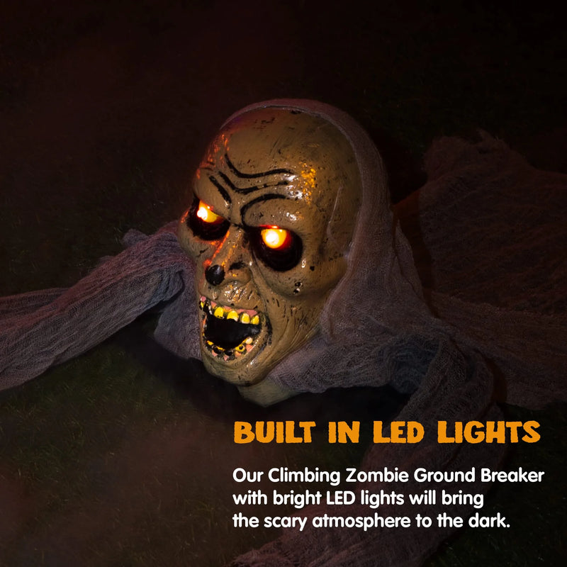 Unleash the Spookiness with Our 35-Inch Zombie Groundbreaker Decoration – Perfect for Outdoor Halloween Fun!