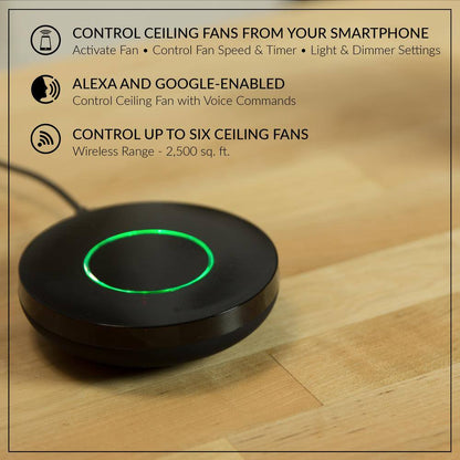 Wesley 52 In. Indoor/Outdoor Greywood DC Motor Ceiling Fan with Remote Control Works with Google and Alexa