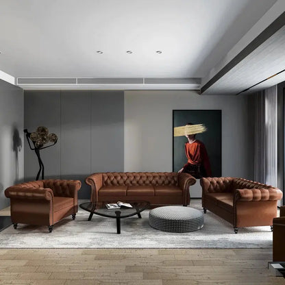 Brisny 3 - Piece Faux Leather Living Room Set