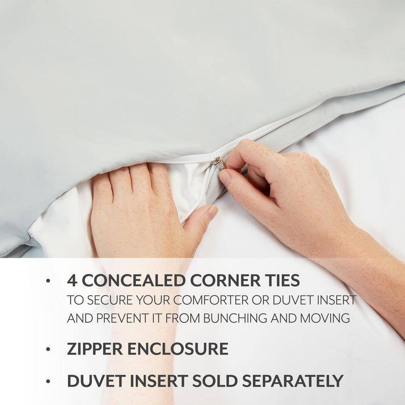 Thatch Patterned Performance Forest Twin 3-Piece Duvet Cover Set