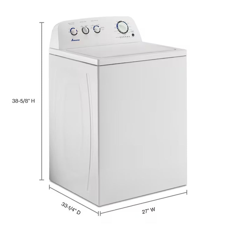 Compact High Efficiency Top-Load Washer - Sleek White Design