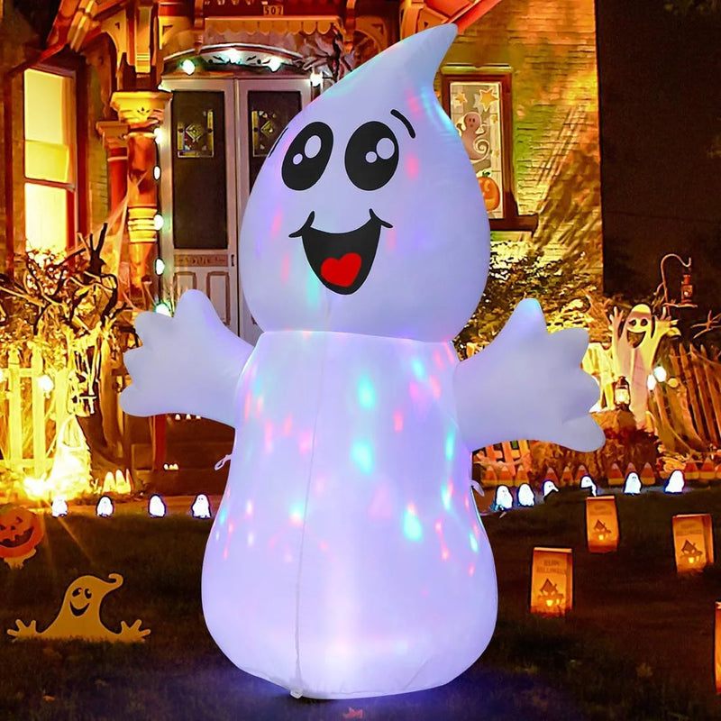 Spookify Your Halloween! 🎃👻 5 FT Inflatable Ghost with LED Lights - Perfect for Outdoor Festivities! #HalloweenDecor #SpookySeason