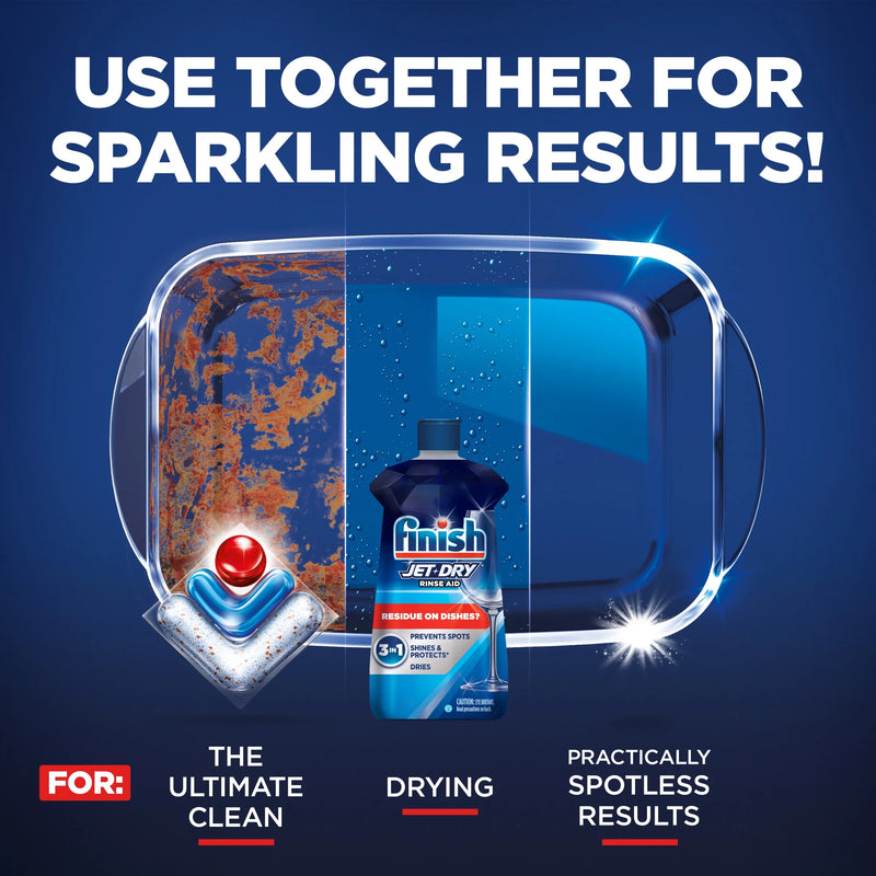 Say goodbye to spots and hello to sparkling dishes with Jet-Dry Rinse Aid! 🌟✨ Perfect for your dishwasher, this 32 oz bottle is your secret weapon for spotless drying! #CleanDishes #JetDry