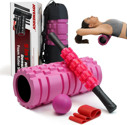 The Ultimate Squeeze-and-Release 5-in-1 Muscle Torture Kit: Foam Roller of Fury, Stick It to Your Stress, Ball of Relaxation, Resistance Band of Flexibility Madness for Your Entire Body's Gym-O-Matic Shenanigans!