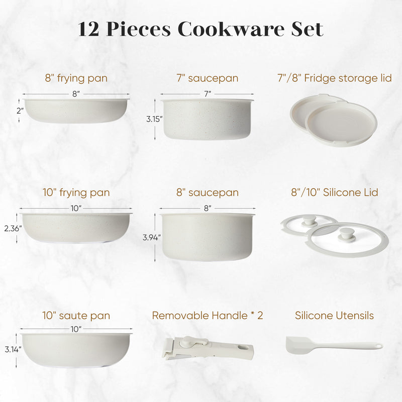 Ultimate 12-Piece Non-Stick Cookware Set for Effortless Cooking