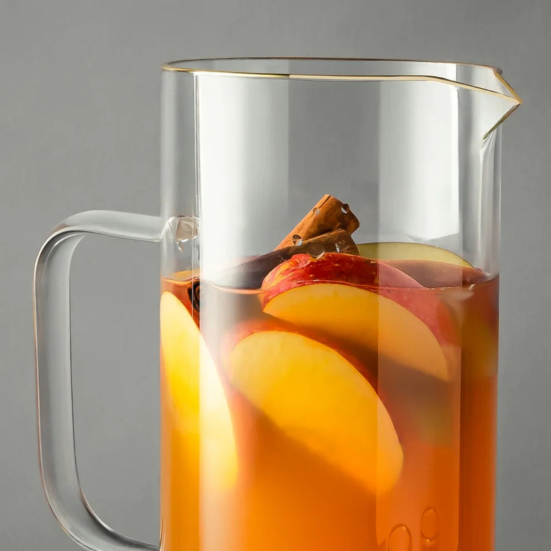 5-Piece Gold Rim Pitcher and 9Oz Drinking Glass Set