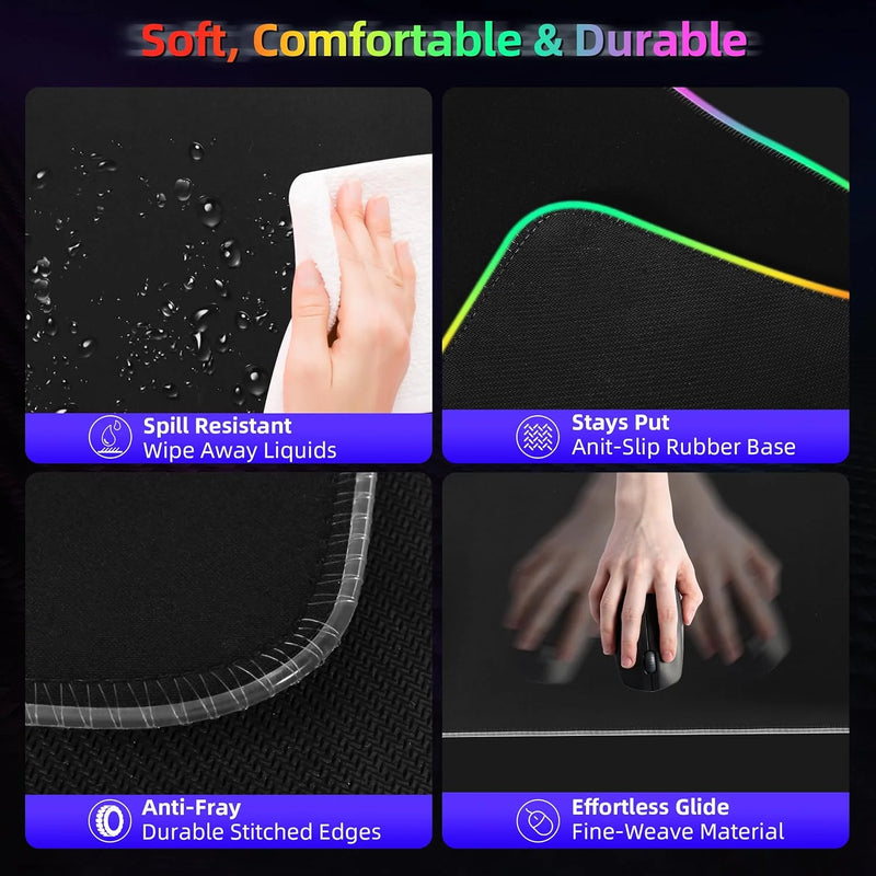 Mouse Pad of Power: The RGB Light Show that Charges Your Mouse While You Pretend to Work!