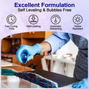 JANCHUN Epoxy Resin 1Gallon - Crystal Clear Epoxy Resin Kit - No Yellowing No Bubble High Gloss Casting & Coating Resin For Art Crafts, Fast Cure Art Resin For Jewelry Making, DIY, Art Painting, Wood & Resin Molds (1/2 Gallon Our3Designs