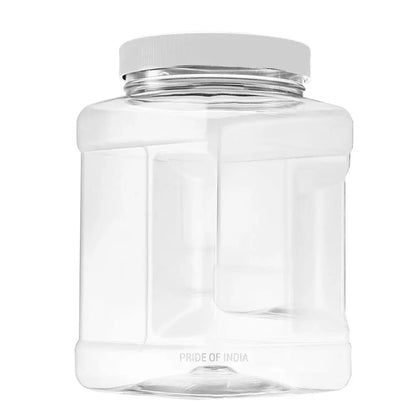 Clear PET Plastic Grip Dry/Liquid Food Storage Jars w/ Caps (Food Grade - BPA Free) WooF WooF MeoW MeoW