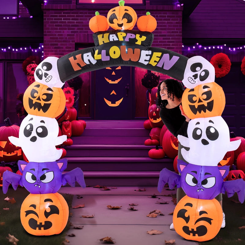 Elevate Your Halloween Vibes with Our 8 Ft Inflatable Pumpkin Archway! 🎃✨ Perfect for Spooky Season Decor! #HalloweenDecor #InflatableFun