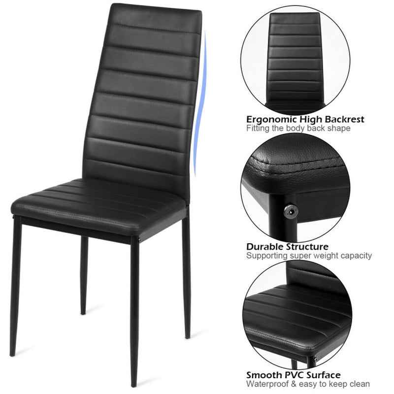 Elegant Set of 6 High Back Dining Chairs for Stylish Dining Experiences