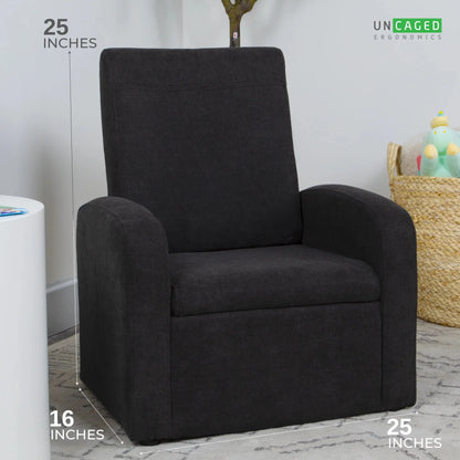 STASH Comfy Kids Sofa Chair – Cute Toddler Chair Toy Storage Chest. Kids Folding Chair Converts to an Ottoman. Small Toddler Chairs for Girls Boys Supports 200Lbs! Kids Lounge Chair Kids Chair Comfy