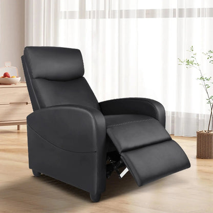 Ultimate Black Massage Recliner with Plush Seat and Soothing Backrest