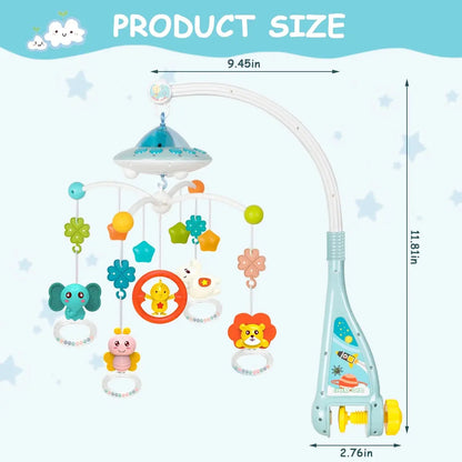 Sweet Dreams for Your Little One: Musical Baby Mobile with Lights & Portable Fun! 🌙🎶✨