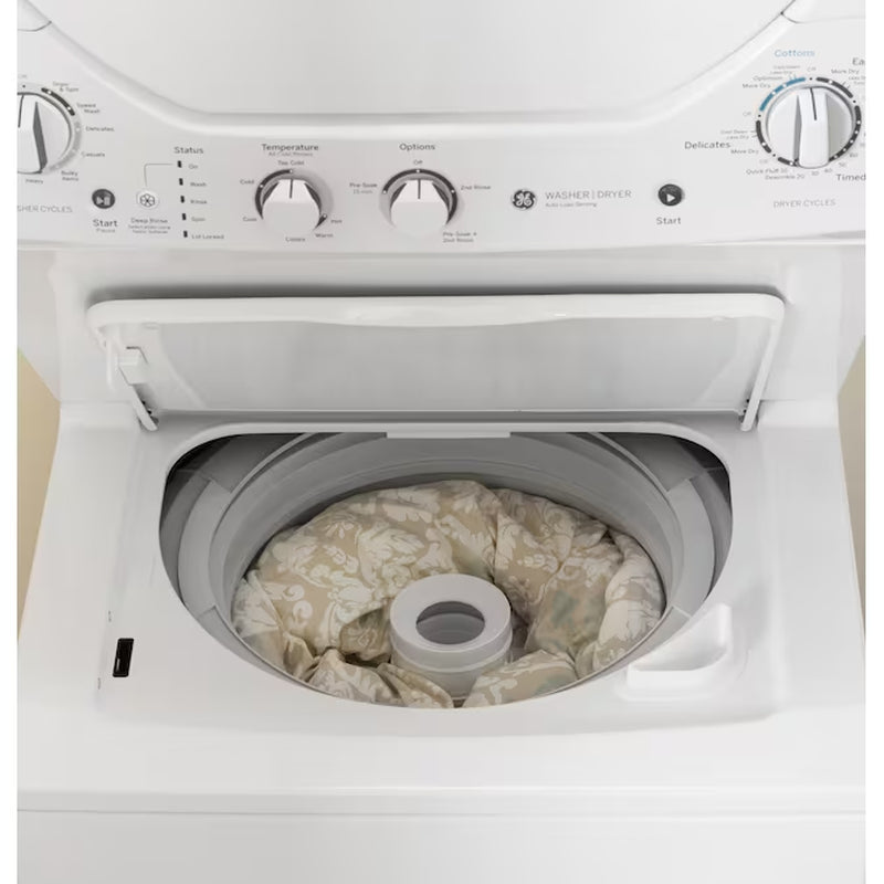 Compact Stacked Laundry Center with Efficient 2.3-Cu Ft Washer & Powerful 4.4-Cu Ft Electric Dryer