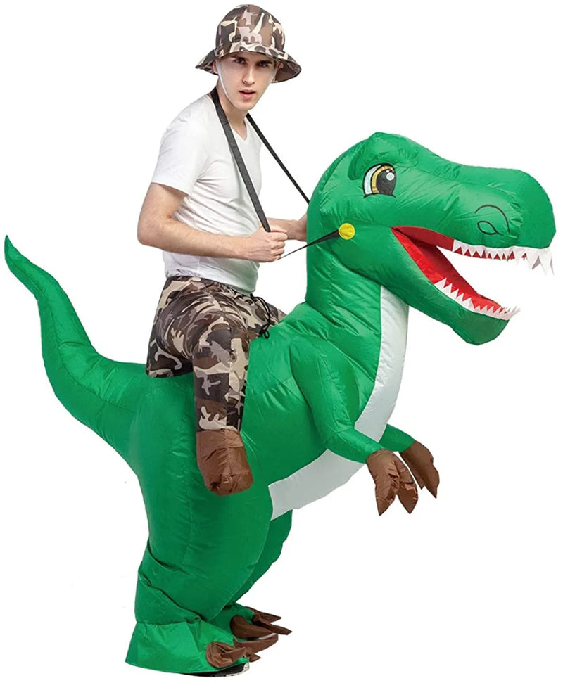 Get Ready to Roar! 🦖 Epic 63-Inch Inflatable T-Rex Costume for Halloween – Be the Life of the Party! 🎉