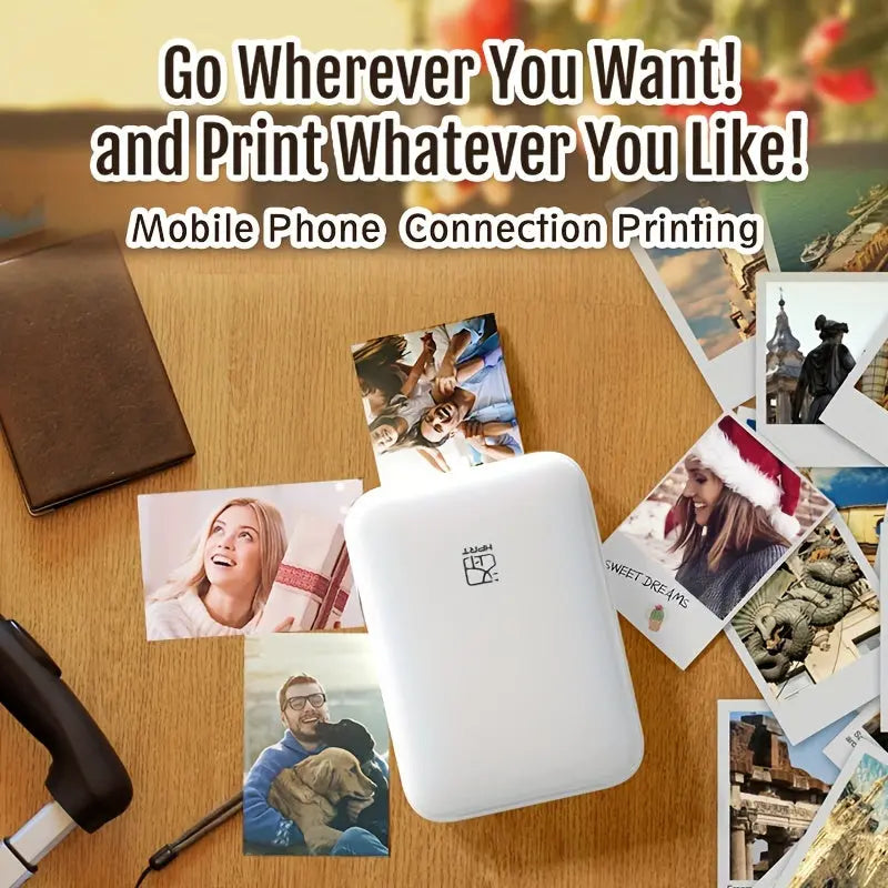 Wireless Portable Photo Printer Mini Color Printer for iOS/Android WooF WooF MeoW MeoW