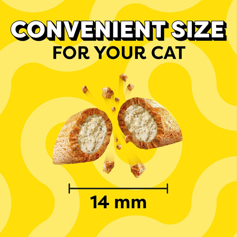 Paw-some Pouch of Purr-fectly Crunchy & Soft Chicken Nibbles for Feline Foodies, 2.5 Oz. of Happiness (Pack of 12)