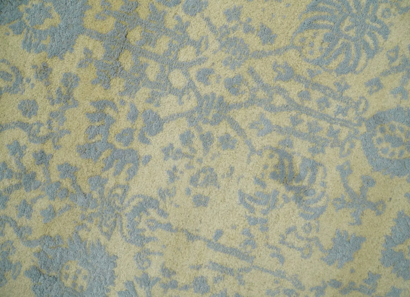 4x6 Fine Hand Knotted Gold and Silver Traditional Vintage Persian Style Antique Wool and Silk Rug | AGR11 The Rug Decor