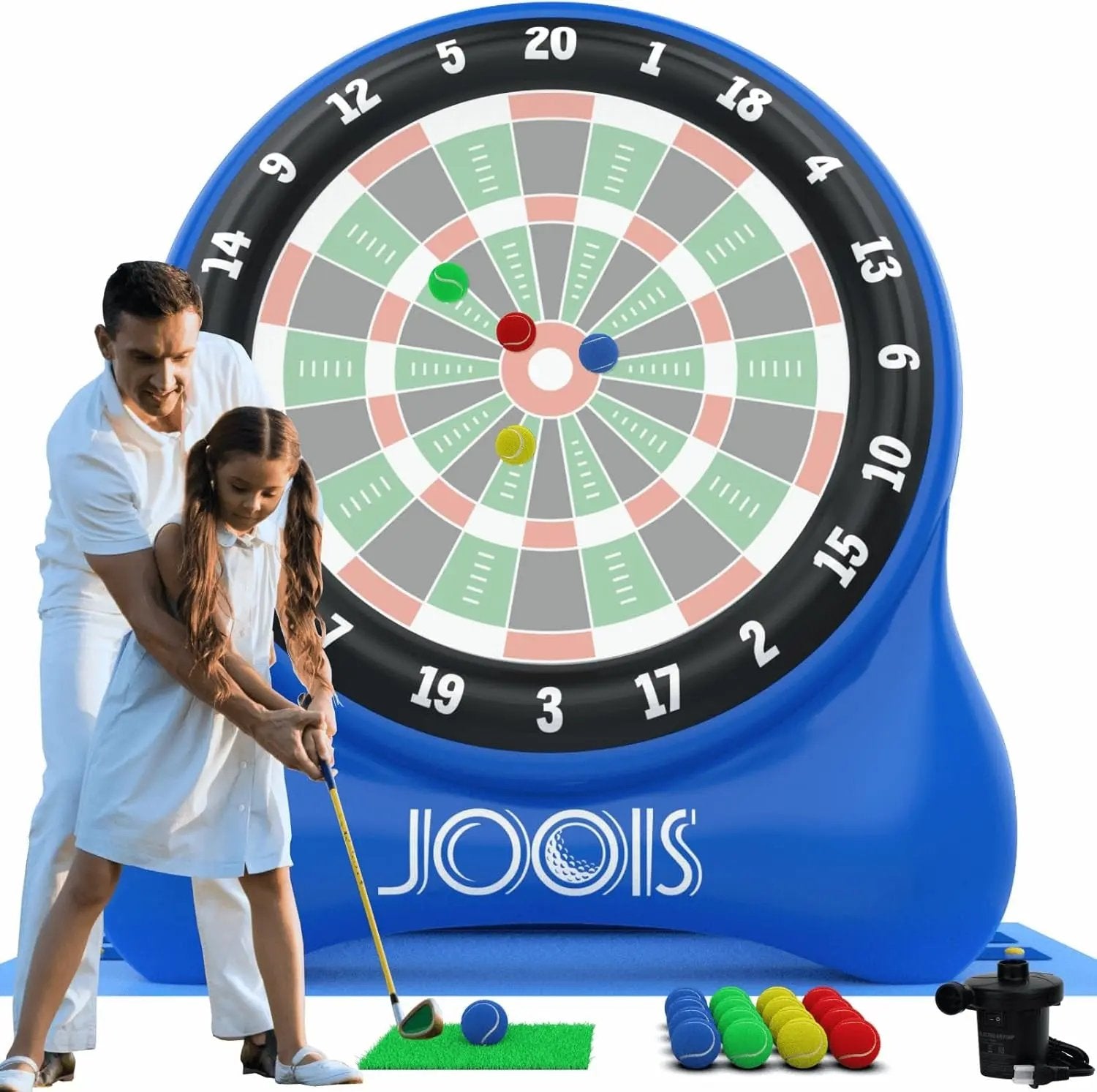Get Ready for Fun! 🎉🏌️‍♂️ 6.5Ft Inflatable Golf Dart Board - 20+ Games Included! Perfect for Family Parties & Backyard Fun! 🏡🎯