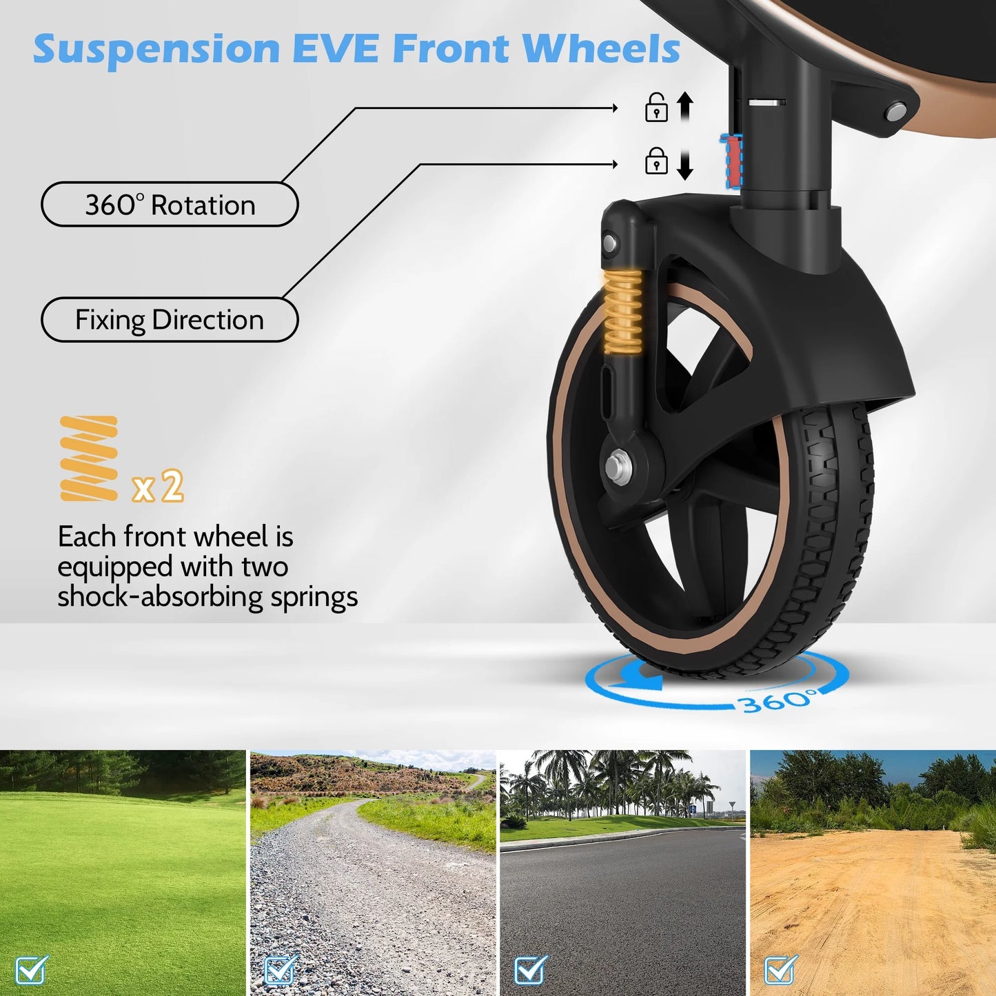 Versatile 2-in-1 Baby Stroller: Lightweight, Foldable, and Reversible Bassinet Pram in Brown with Cup Holder and Storage Bag