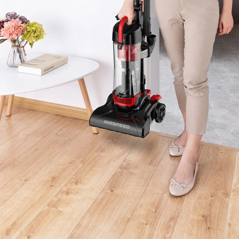 Air Speed Compact Bagless Upright Carpet & Hard-Floor Vacuum Cleaner, NEU102, Red, New