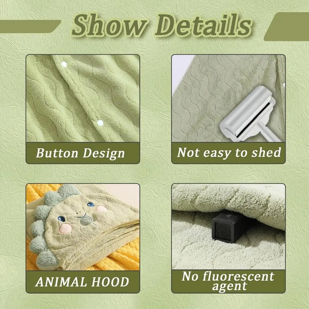 Baby Bath Towel with Hood, Ultra Soft Absorbent Blanket Gift for Infant, Newborn , 27.5X55 Inch