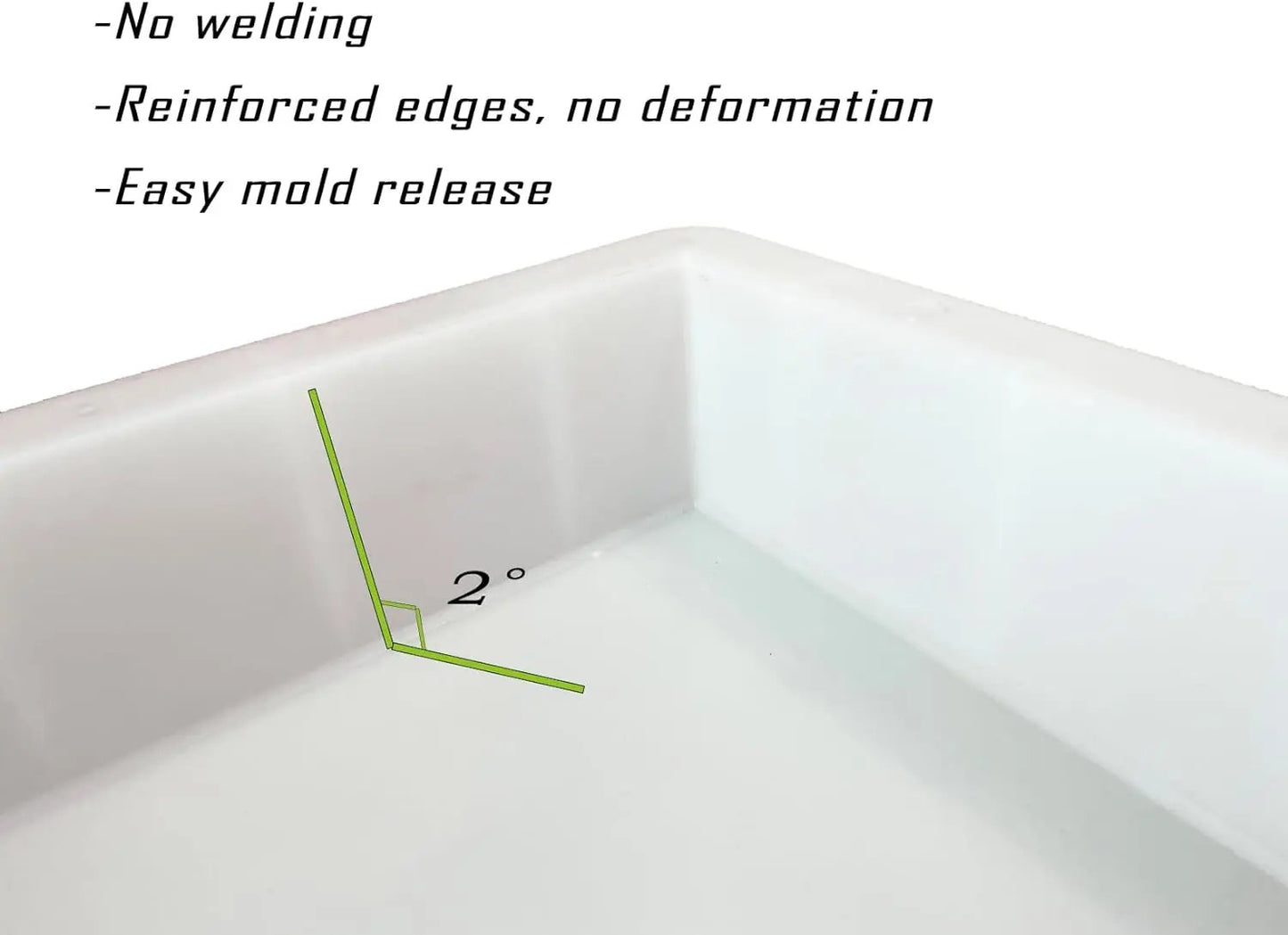 Large Epoxy Mold 15.8 * 9.8 * 3 Inch and 11.3 * 7.5 * 2 Inch, Cutting Board Molds for Epoxy Resin, Large Reusable Resin Mold for Coffee Table, River Table, Charcuterie Board, Art Panel