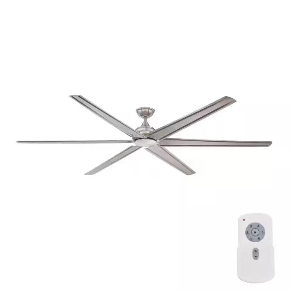 Fenceham 84 In. Brushed Nickel Ceiling Fan with Remote Control