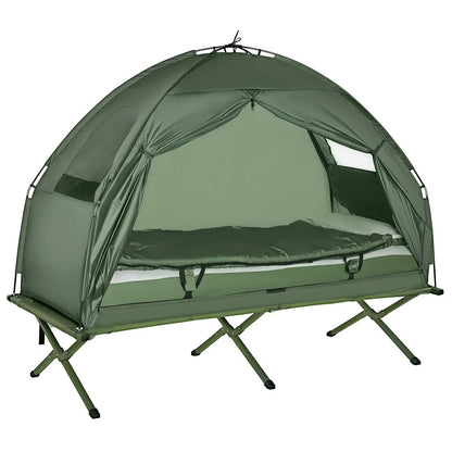 Elevate Your Camping Experience with Our Solo Folding Tent & Comfortable Air Mattress! 🏕️✨