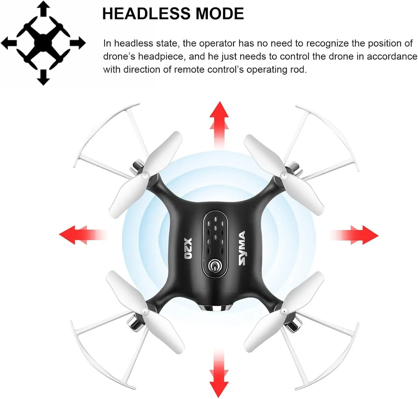 X20 Mini Drone for Kids and Beginners RC Nano Quadcopter with Auto Hovering 3D Flip(Black)