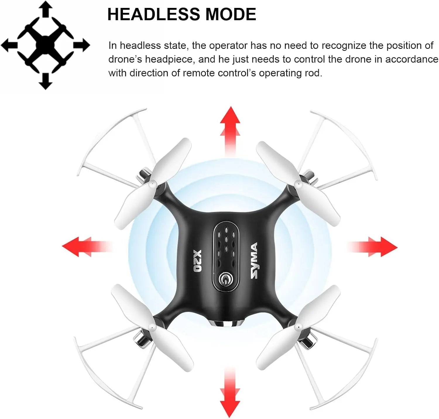 X20 Mini Drone for Kids and Beginners RC Nano Quadcopter with Auto Hovering 3D Flip(Black)