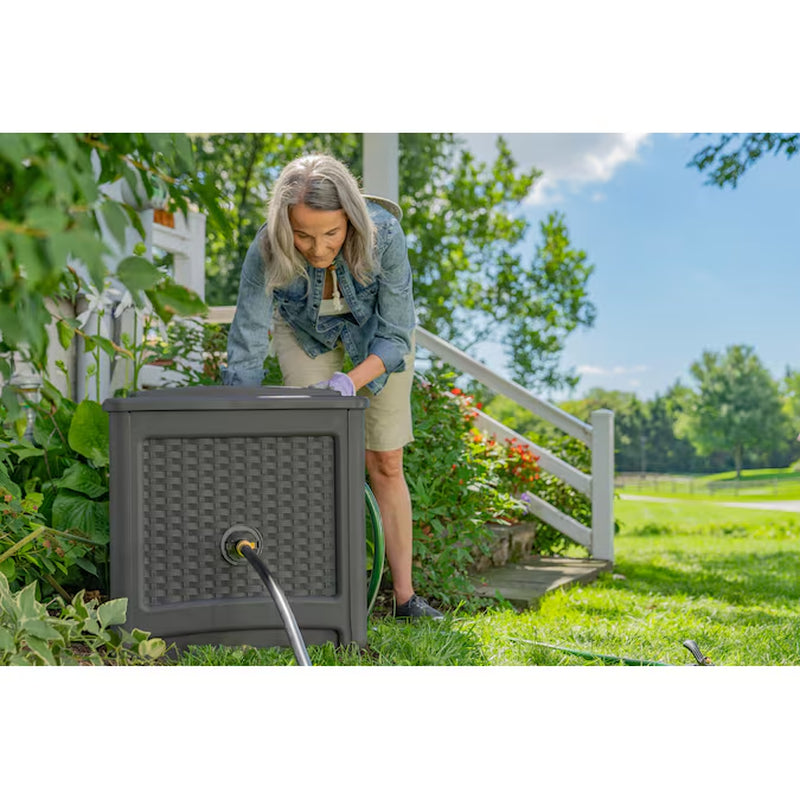 Wicker Wonderland: The 225-Ft Hose Reel That Hides Your Garden Snake!