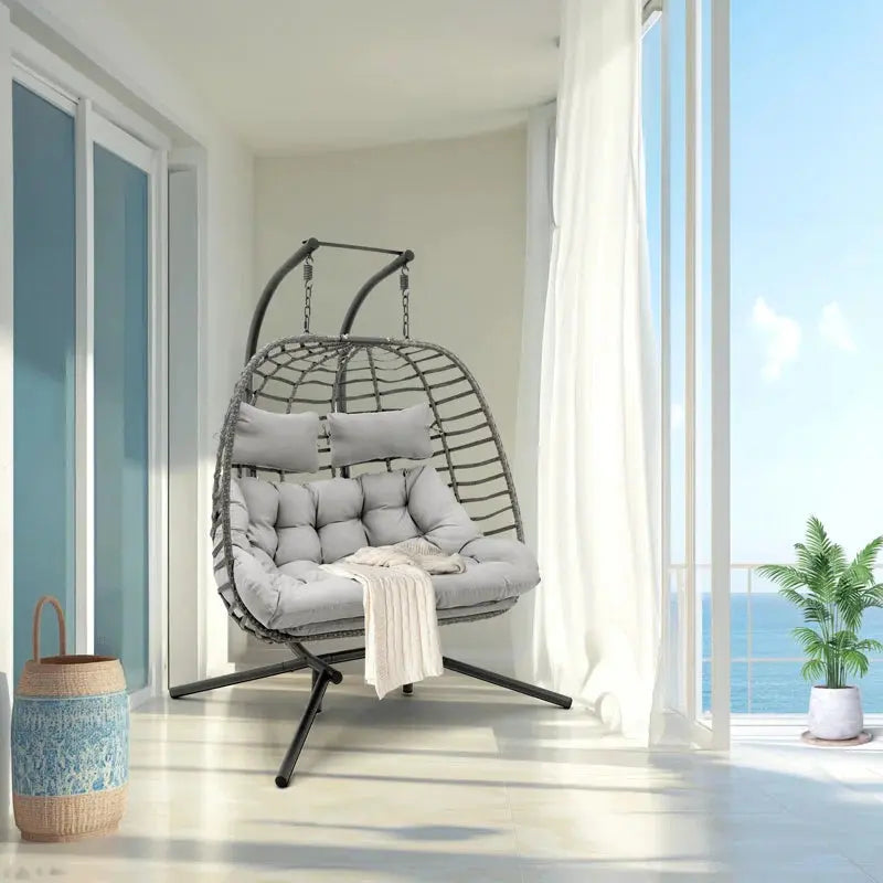 Burhans 2 Person Swing Chair with Stand