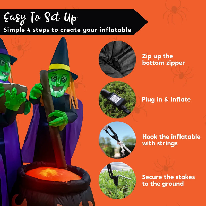 Turn Your Yard into a Spooktacular Wonderland with Our 6 Ft Inflatable Witches Cauldron! 🎃✨ #HalloweenFun #InflatableMagic