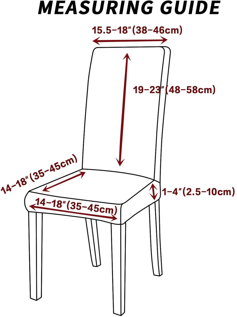 4 Pack Chair Covers for Dining Room, Stretch Chair Protector Slipcovers, Brown