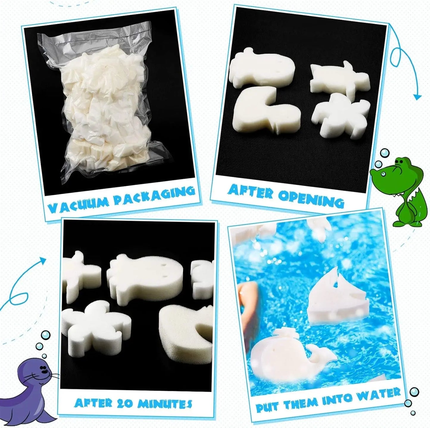 24 Pcs Oil Absorbing Sponge Hot Tub Scum Absorber Pool Floating Sponge Hot Tub Accessories Pool Accessories for Swimming Pool and Spa Cleaning Supplies(Vivid Style)