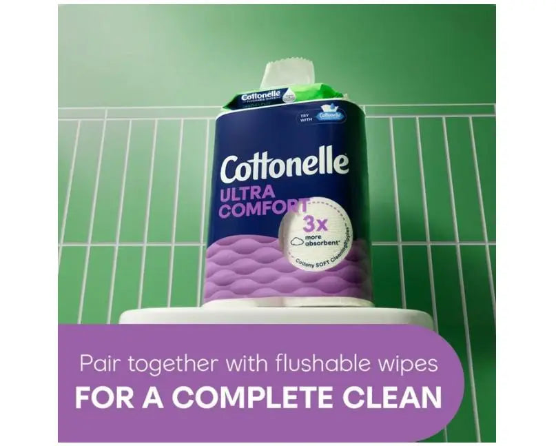 Cottonelle Ultra Comfort Toilet Paper, Soft Toilet Tissue, 12 Mega Rolls