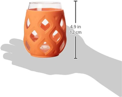 Cru 17oz Stemless Wine Glass Set with Colorful Silicone Sleeves - Perfect for Summer Parties and Outdoor Fun!