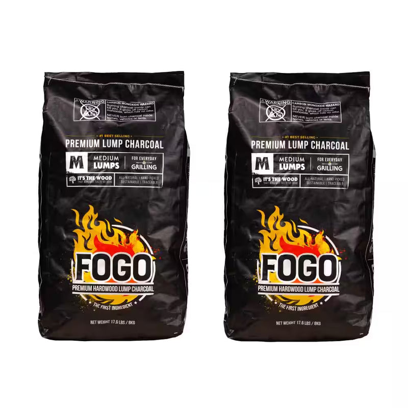 Get Grilling with Our 2-Pack of 17.6 Lbs Premium Wood Lump Charcoal! 🔥🌟