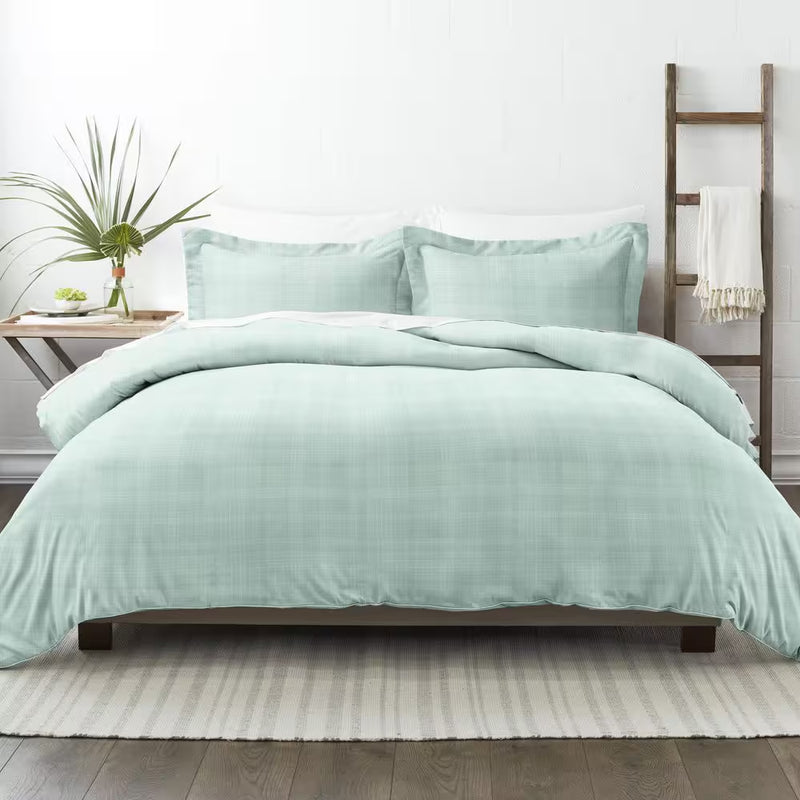 Thatch Patterned Performance Forest Twin 3-Piece Duvet Cover Set